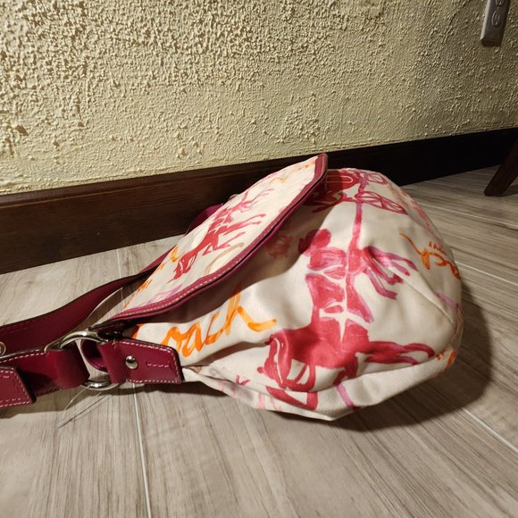 Euc Rare Vintage Coach Horse & Carriage Shoulder Bag Tote Purse - Picture 6 of 12